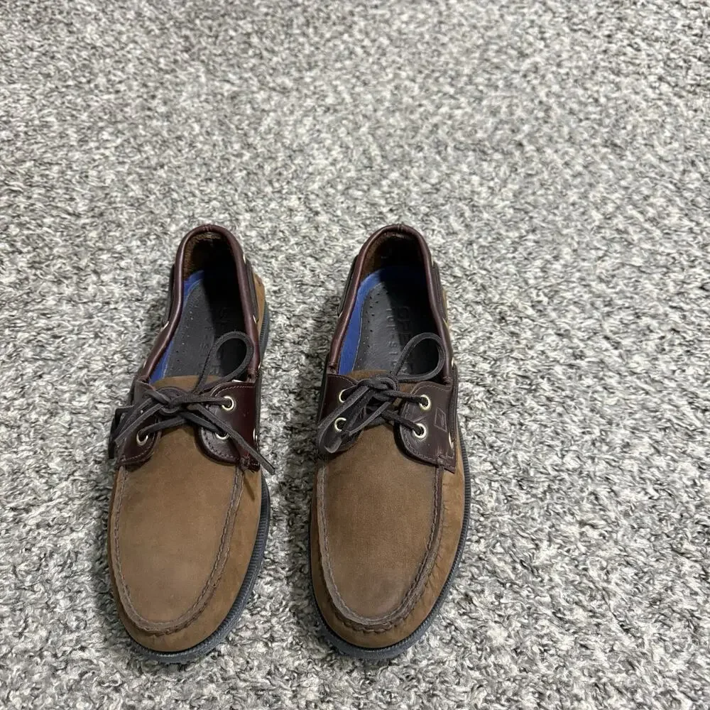 Sperry Shoes Mens 10 M Authentic Original 2-Eye Boat Brown Leather